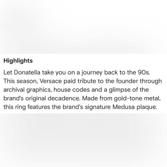 LAST ONE! Versace La Medusa Enamel Signet Ring - Picture 10 of 10